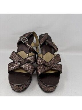 Michael Kors Women’s Platform Sequin Wedge Heel Sandals US 8 M